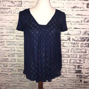 Anthropologie Tops - Maeve Anthropologie Pintucked Navy Blue Blouse Top Anthropologie Tops - Maeve Anthropologie Pintucked Navy Blue Blouse Top